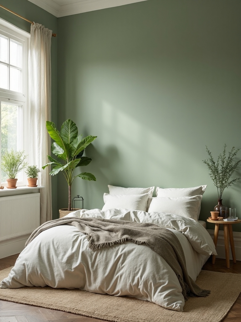 serene green bedroom inspiration