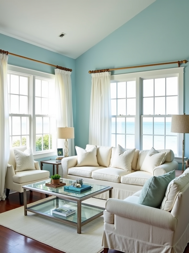 serene light blue decor