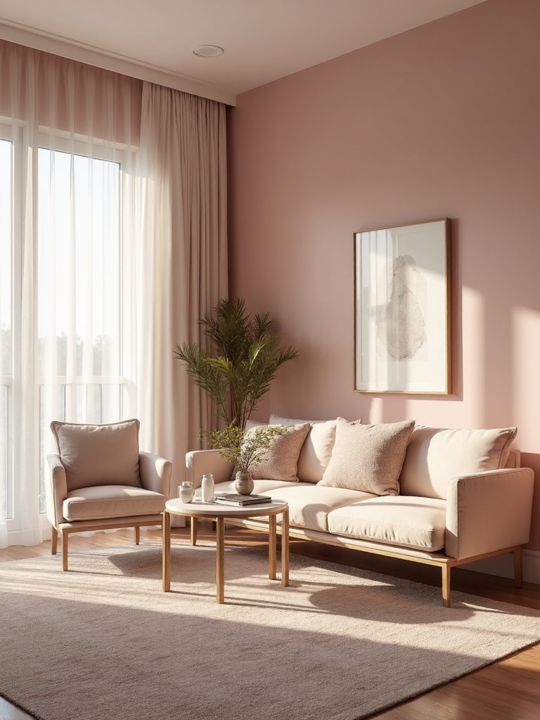 soft warm contemporary pink