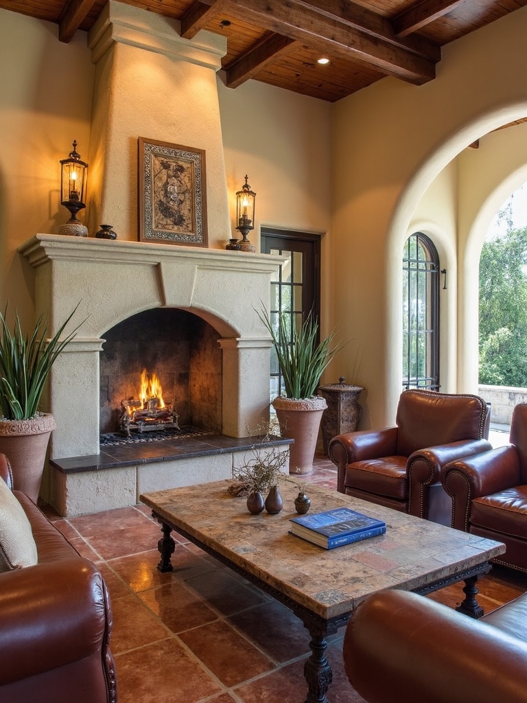 spanish style fireplaces unite gatherings