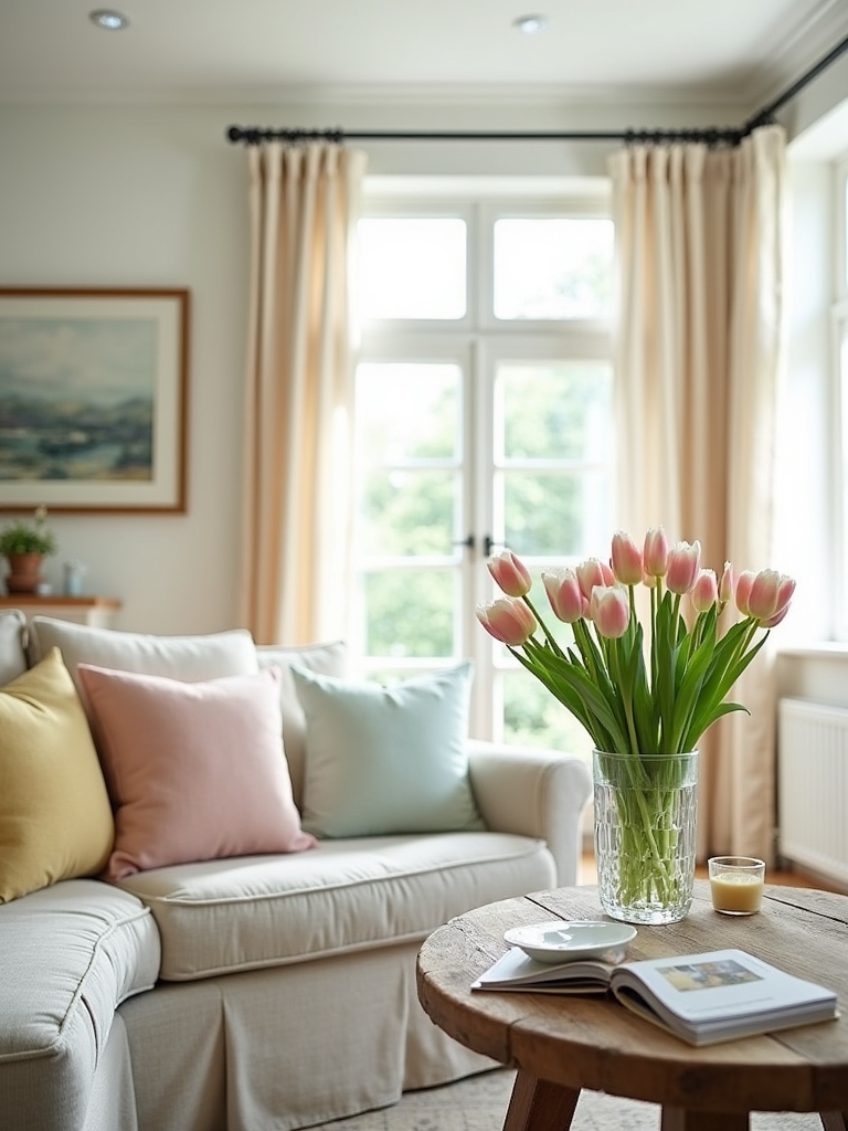 spring living room decor