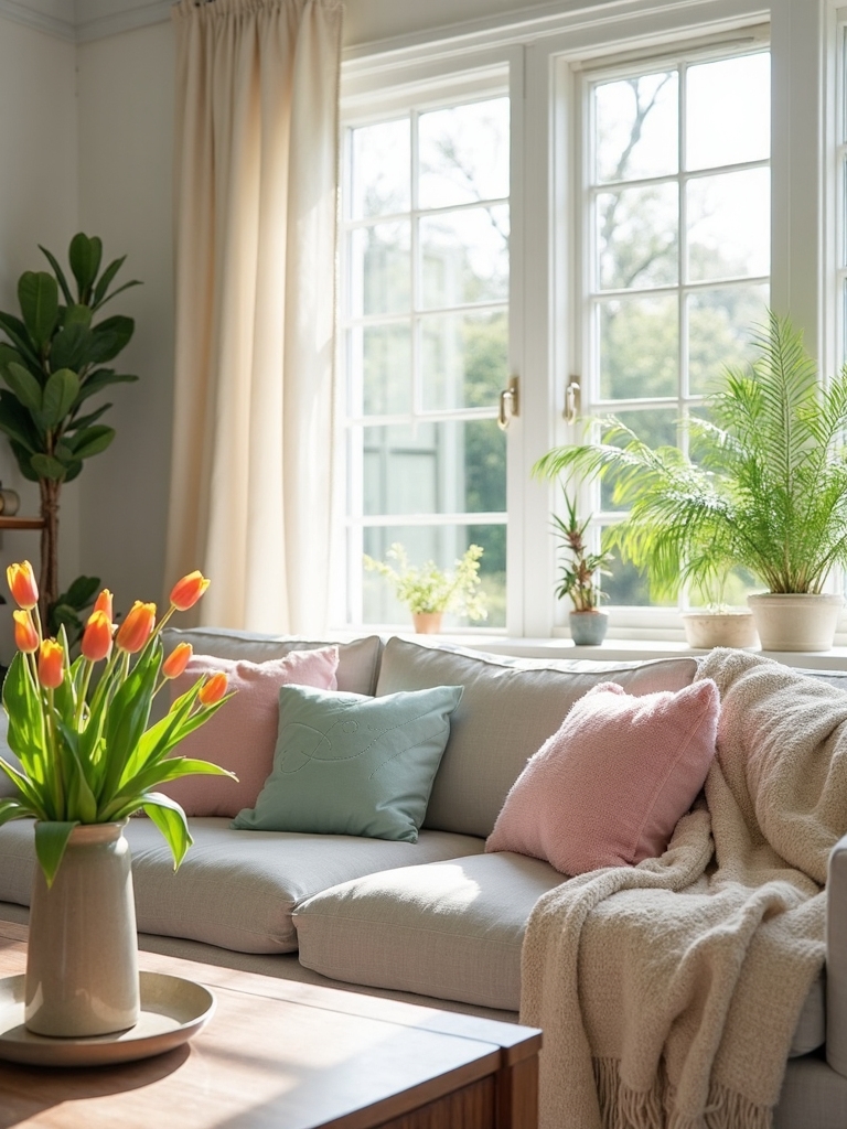 spring living room decor