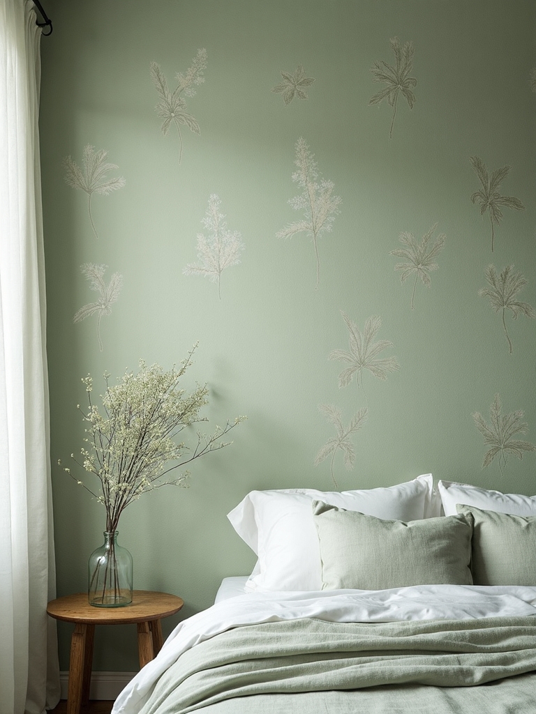 textured sage wallpaper selection