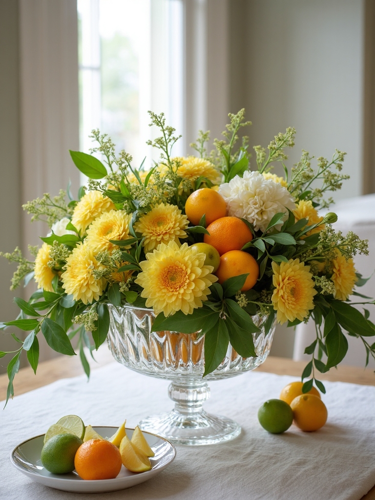 vibrant citrus decor arrangements